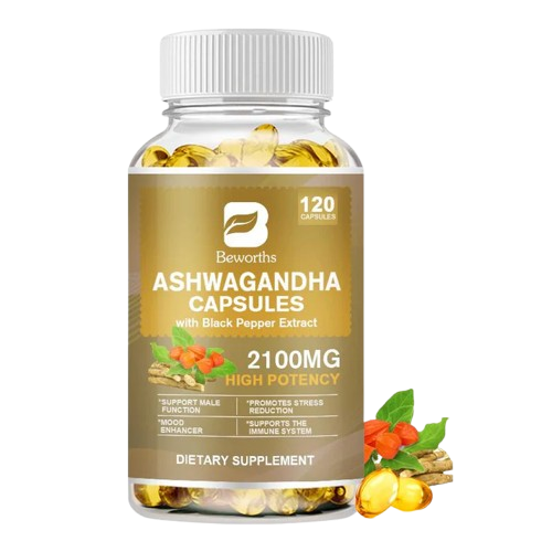 Cápsulas de Ashwagandha Orgánica 2100mg 120pcs