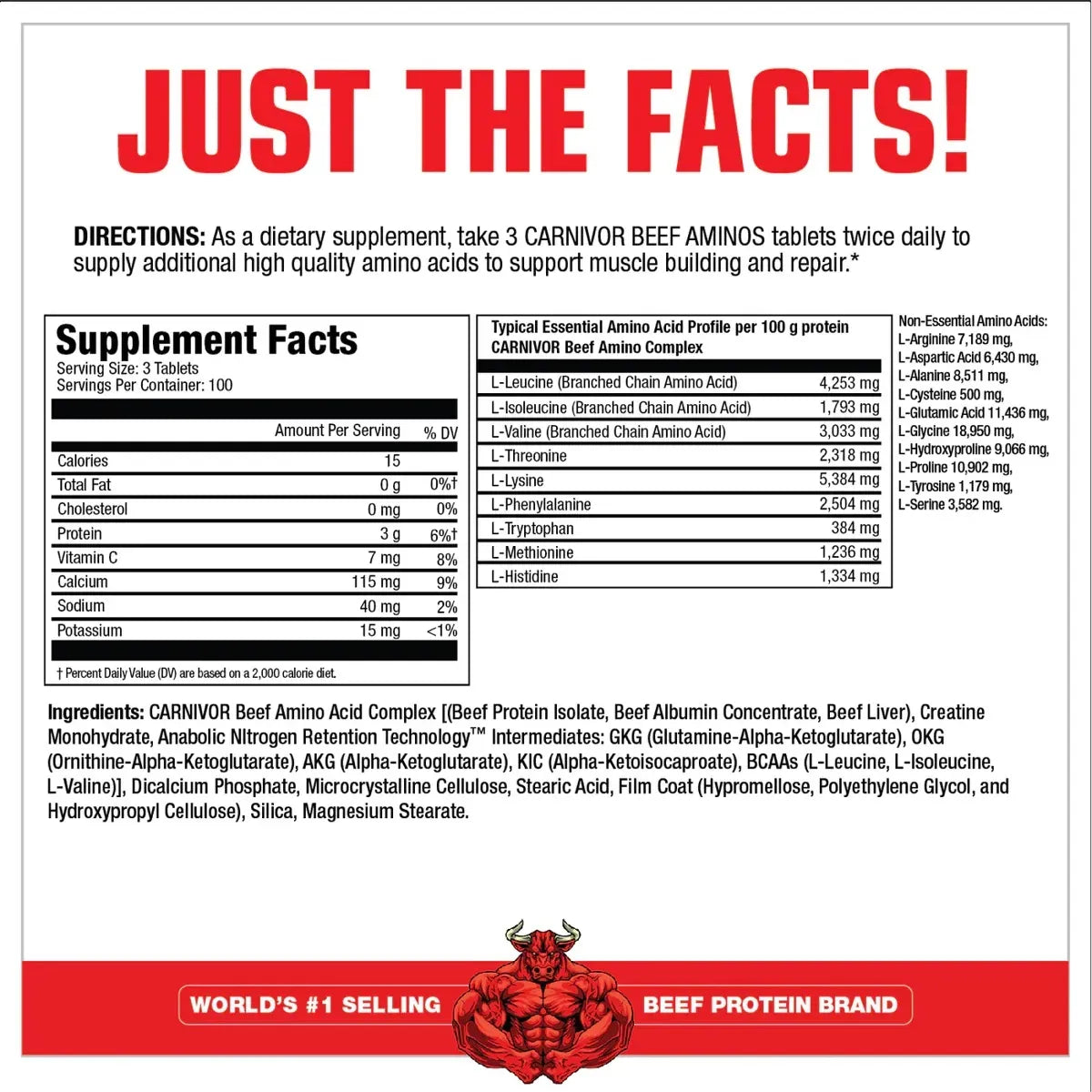Carnivor Beef Amino 300Cap